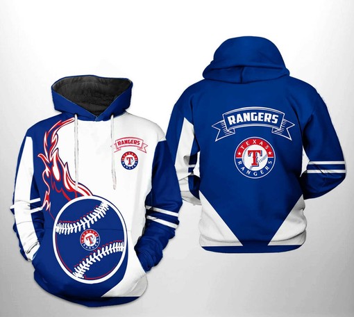 Texas Rangers MLB Classic All Over Print 3D Hoodie - All Over Print Hoodies for Women