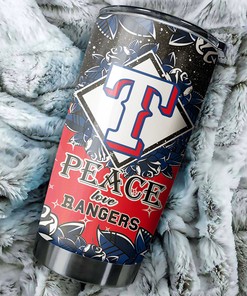 Texas Rangers Message of Harmony Peace Love MLB Tumbler with a Pun and MLB Design