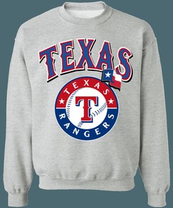 Texas Rangers Vintage MLB Crewneck Sweatshirt Hoodie Shirt - For Baseball Fans