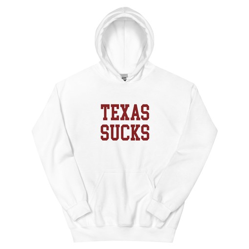 Texas Sucks Oklahoma Rivalry Hoodie Sweatshirt Sport Shirt with NCAA Print