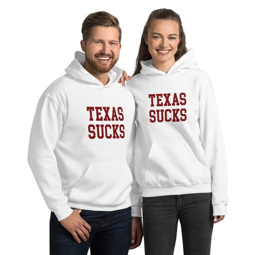 Texas Sucks Oklahoma Rivalry Hoodie Sweatshirt Sport Shirt with NCAA Print - Image 2