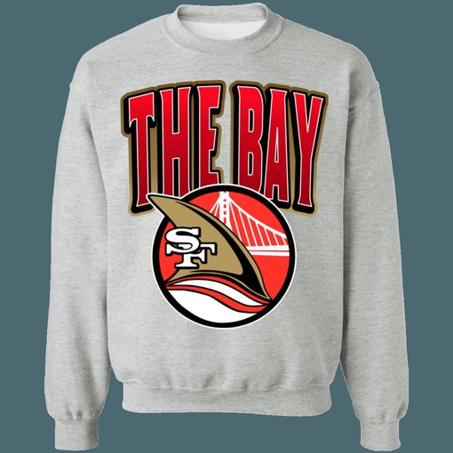 The Bay 49ers x Sharks x Warriors NFL/NHL/NBA Mash-Up Unisex Sweatshirt Hoodie Shirt - Multisport Fan Gear - Image 2