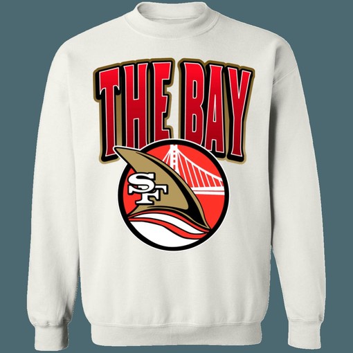 The Bay 49ers x Sharks x Warriors NFL/NHL/NBA Mash-Up Unisex Sweatshirt Hoodie Shirt - Multisport Fan Gear - Image 3