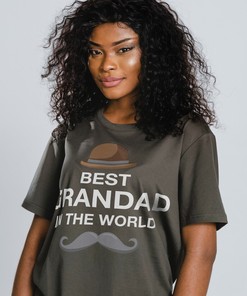 The Best Grandad in the World Unisex Tee, Vintage Gift for Grandad from Grandkids, Officially World's Best Man Grandpa