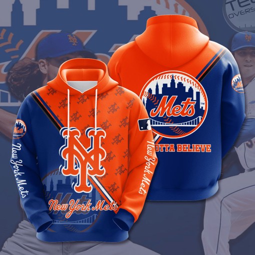 The Best-Selling All-Over Print 3D Hoodie for Mets Fans, Perfect for MLB Fans