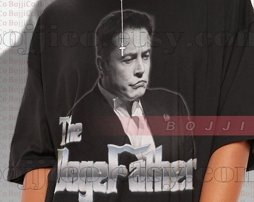 The Doge Father Elon Musk Fan Tee - Dogecoin 69 420 Design Retro T-shirt - Space Car Shirt - Billionaire Quote - Image 2