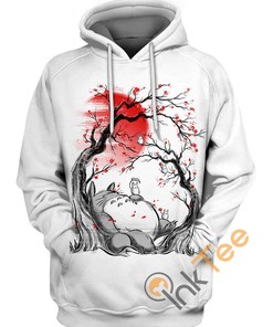 The Dreamy Totoro All Over Print Hoodie with 3D Effect - Dreamy Must-Have for Fans