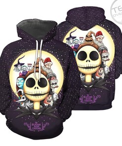The Nightmare Before Christmas 3D Hoodie with All Over Print Jack Skellington Design