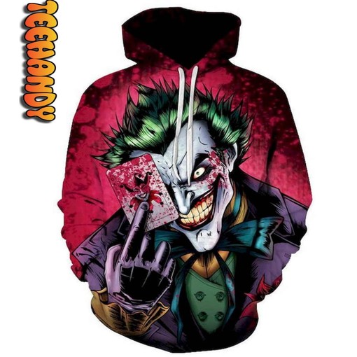 The Nightmare Before Christmas Joker All Over Print 3D Hoodie with Movie Quote for Fans