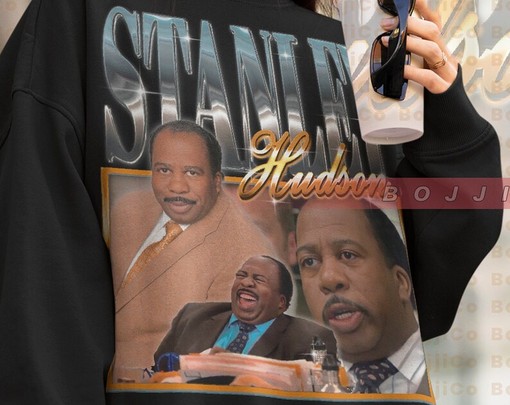 The Office Stanley Hudson Sweatshirt, Leslie David Baker T-Shirt, Pretzel Day Merch, Movie Shirts for Men - Image 4