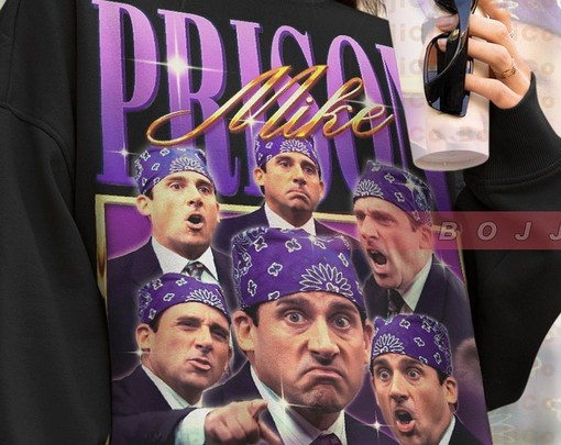 The Office Steve Carell Hoodie, Michael Scott Biatch Sweatshirt, Prison Mike Vintage Tee, Jim and Pam TV Show Fan Shirts - Image 4