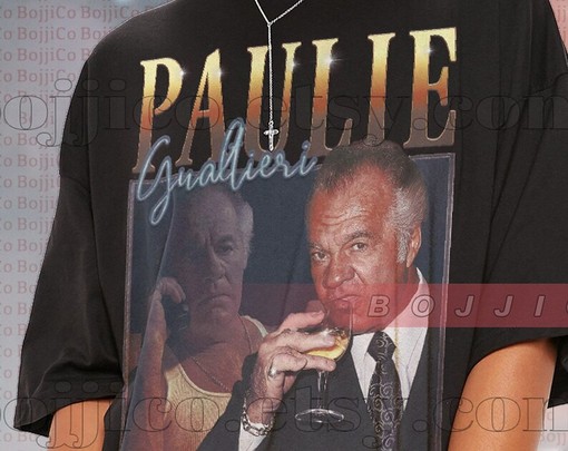 The Sopranos Paulie Walnuts Shirt, James Gandolfini Homage Tee, Tony Gangster Retro 90s Sweater - Image 2