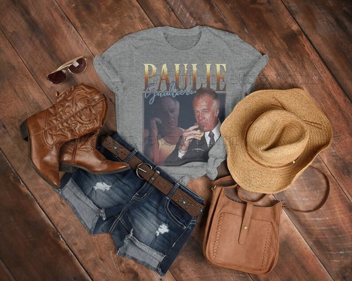 The Sopranos Paulie Walnuts Shirt, James Gandolfini Homage Tee, Tony Gangster Retro 90s Sweater - Image 3