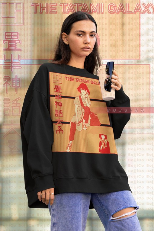 The Tatami Galaxy Sweatshirt, Hanuki Sweater, Tatami Galaxy Fan Tees, Tatami Galaxy Anime Otaku Merch Gift