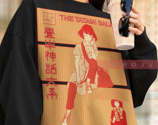 The Tatami Galaxy Sweatshirt, Hanuki Sweater, Tatami Galaxy Fan Tees, Tatami Galaxy Anime Otaku Merch Gift - Image 4