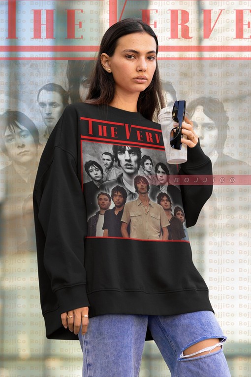 The Verve Fans Sweatshirt, Bittersweet Symphony Sweater, Britpop Homage Tee, Music T-Shirts for Men