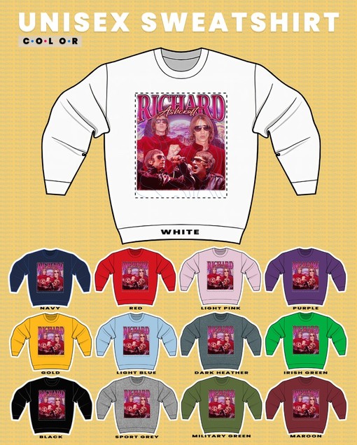 The Verve Homage Sweatshirt, Retro 90s Sweater, Richard Ashcroft Fan Tee, Music T-Shirts for Men - Image 3