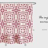 Thick Purple Red Dots Extra Heavy Duty Polyester Shower Curtain - Add Boldness to Your Bathroom Decor