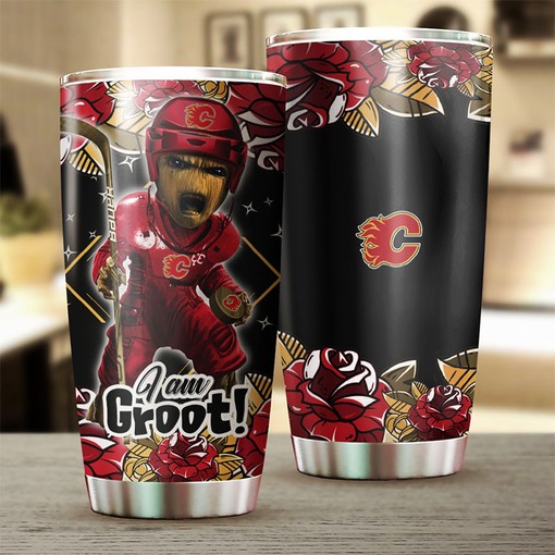 Thirsty Groot Calgary Flames NHL Tumbler for Fans - Image 2