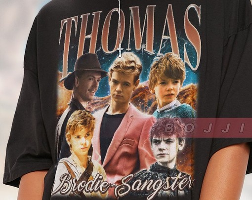 Thomas Brodie Sangster T-Shirt, Maze Runner Tees and Anne Frank Retro Vintage Movie Shirts, Classic Movie T Shirts - Image 2