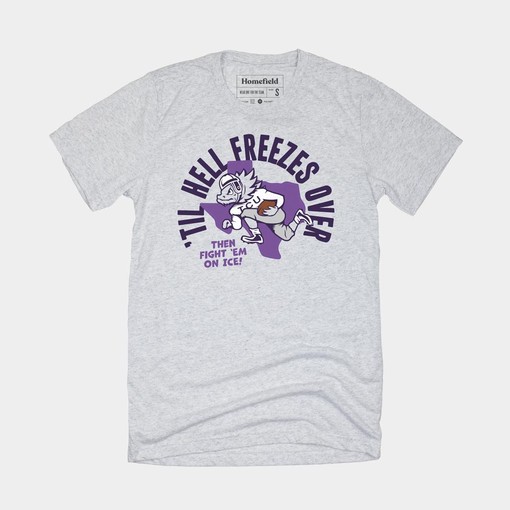 Til Hell Freezes Over TCU Football Tee - NCAA Shirt for Fans that Love TCU Football, TCU Student Gifts Included