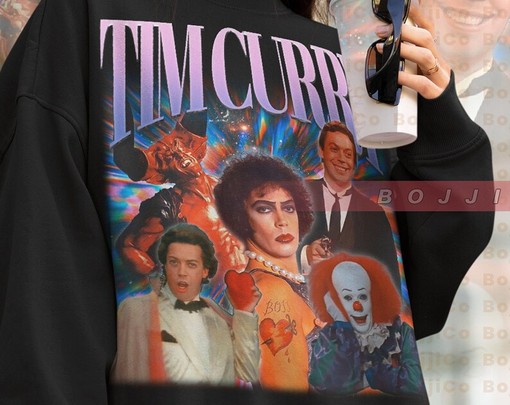 Tim Curry Classic Movies Sweatshirt, Rocky Horror Homage Sweater, Pennywise Fan Tee, Vintage Movie Shirts - Image 4
