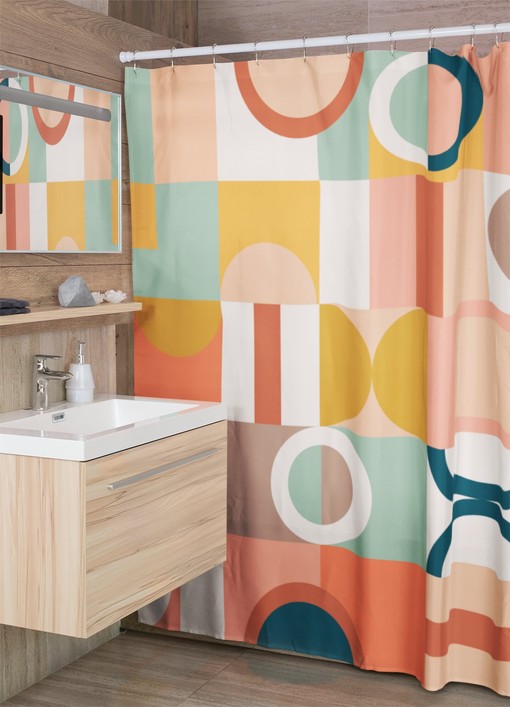 Timeless Mid Century Modern Shower Curtains, MCM Shower Accessory, Retro Bathroom Decor