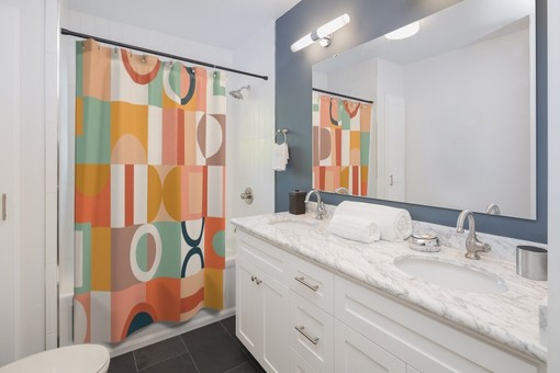 Timeless Mid Century Modern Shower Curtains, MCM Shower Accessory, Retro Bathroom Decor - Image 3