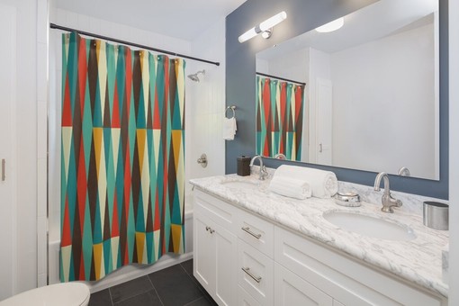 Timeless Mid Century Modern Shower Curtains - MCM Shower Accessory for Modern Bathrooms - Image 3