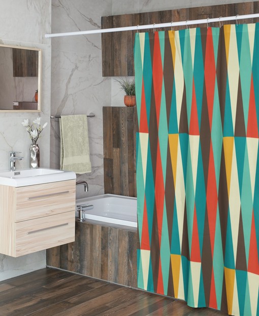 Timeless Mid Century Modern Shower Curtains - MCM Shower Accessory for Modern Bathrooms - Image 4