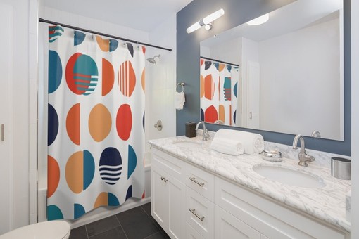 Timeless Mid Century Modern Shower Curtains - MCM Shower Accessory with Retro Style - Image 3
