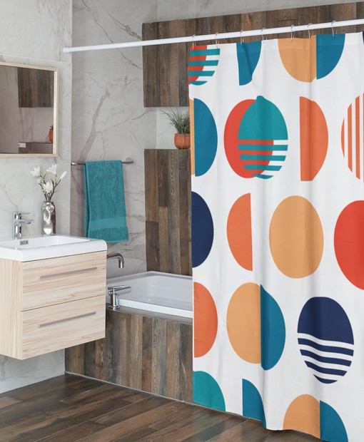 Timeless Mid Century Modern Shower Curtains - MCM Shower Accessory with Retro Style - Image 4