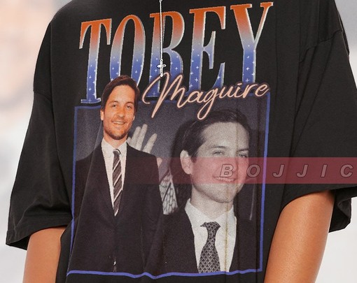 Tobey Maguire Homage Tshirt, Tobey Maguire Vintage Shirt, Vintage Tobey Maguire Poster Shirt, Andrew Garfield Shirts - Image 2
