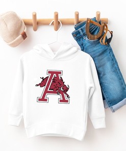 Toddler Kids Woo Pig Sooie Apparel - Arkansas Razorbacks Hoodie Sweatshirt Tee, NCAA Shirts Women