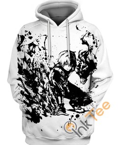 Todoroki Shoto My Hero Academia Ink Splatter Hoodie with 3D Print All Over Design