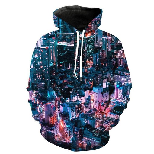 Tokyo City of Japan Anime Hoodie with 3D All Over Print for Travel Lovers