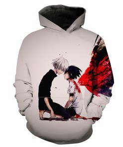 Tokyo Ghoul Hoodie for Lovers of Ken Kaneki and Touka Kirishima - 3D Print