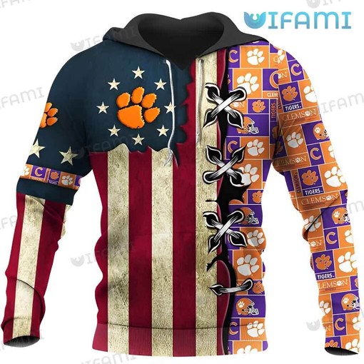 Tom And Jerry Clemson Tigers 3D Hoodie All Over Print for Fans