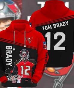 Tom Brady Tampa Bay Buccaneers Lightweight Prints All Over Print 3D Hoodie for Football Lovers