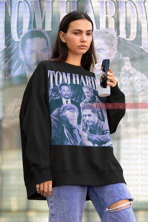 Tom Hardy Fan Sweatshirt, Vintage 90s Tom Hardy Homage Sweater