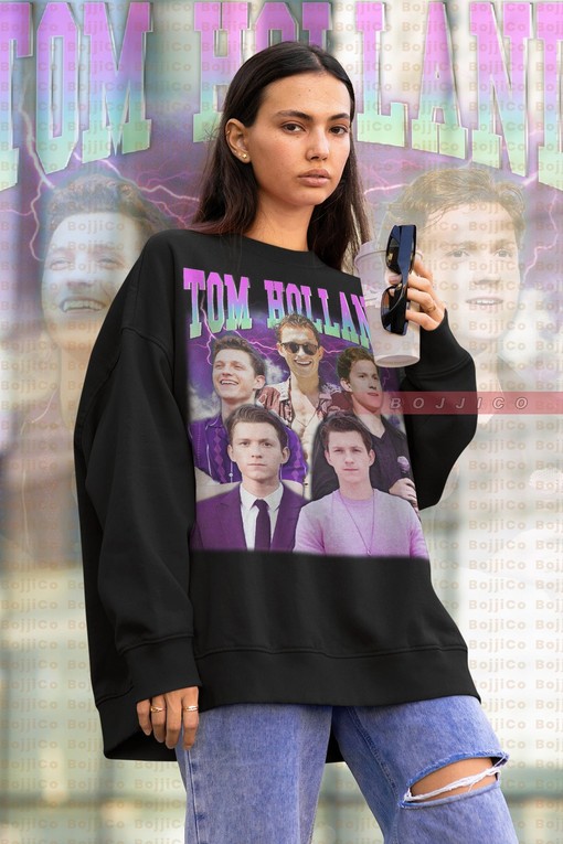 Tom Holland Fans Sweatshirt, Homage sweater, Tom Holland Retro Tees, Funny Movie Shirts, Movie Fans Gifts