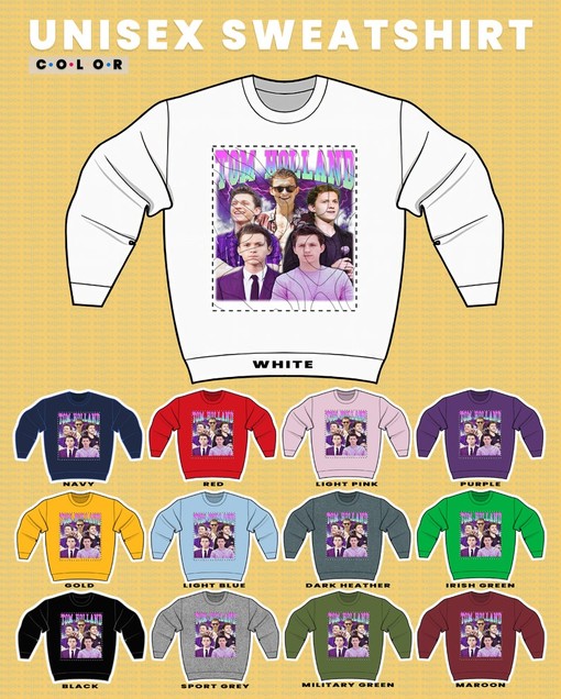 Tom Holland Fans Sweatshirt, Homage sweater, Tom Holland Retro Tees, Funny Movie Shirts, Movie Fans Gifts - Image 3