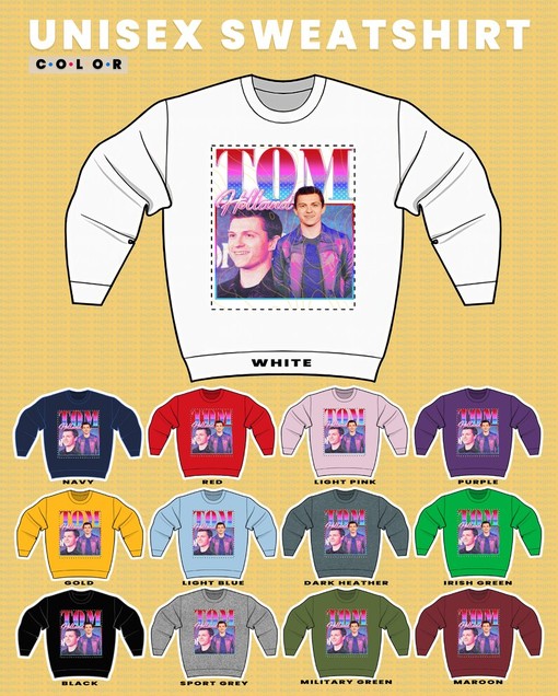 Tom Holland Homage Sweater, Vintage sweatshirt, Tom Holland Fan Tees, Retro Movie Shirts, Movie Shirts for Men - Image 3