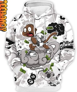 Tommy Fly Retro High OG Stage Haze Monkey All Over Print 3D Hoodie with Retro Monkey Print