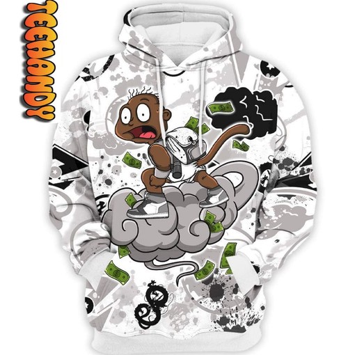 Tommy Fly Retro High OG Stage Haze Monkey All Over Print 3D Hoodie with Retro Monkey Print