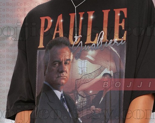 Tony Soprano Gangster Shirt, Goodfellas Mafia Tee, Barbara Stanwyck Character Tshirt, La Cosa Nostra Vintage Tee - Image 2
