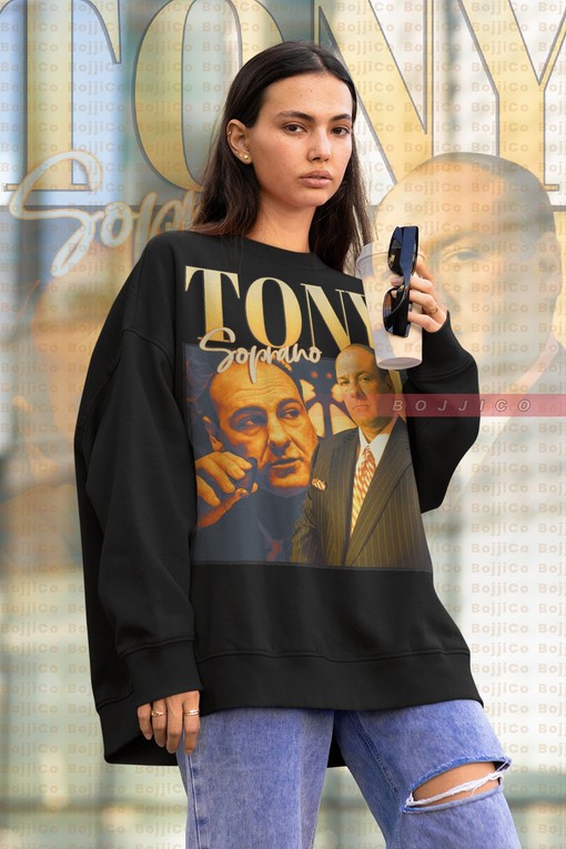 Tony Soprano Homage Sweater, Tony Soprano Fans Gift, Vintage Sweater, Retro 90s Sweatshirt, Minimalist Movie Shirts.