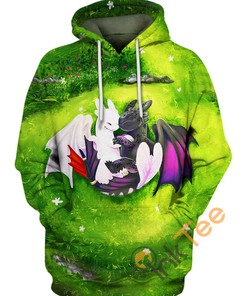 Toothless and Light Fury Hoodie - Legends of Berk 3D Design