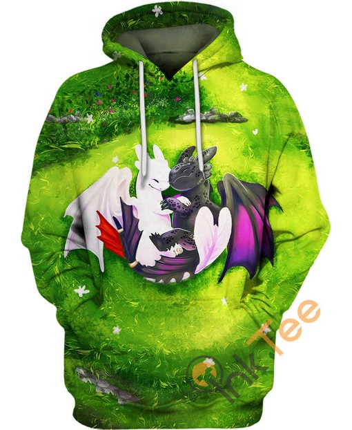 Toothless and Light Fury Hoodie - Legends of Berk 3D Design
