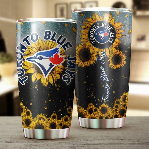 Toronto Blue Jays Bloom Lovers Sunflower MLB Tumbler with Logo for Fans Everywhere